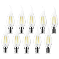 V-Tac 10x LED Leuchtmittel E14 Filament Flamme Kerzenform C35T