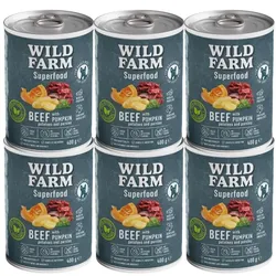 Wild Farm Superfood Rindfleisch 6x400g getreidefreies Hundefutter