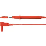 Schützinger SPL 7312 Ni / 1 / 100 / RT Sicherheits-Messleitung Stecker 4 mm Prüfspitze Rot 1 St.