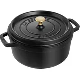 Staub Cocotte 26 cm rund schwarz