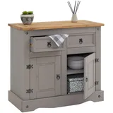 CARO-Möbel Ramon 87 x 76 x 40 cm Grau/Braun