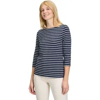 Betty Barclay Damen Ringelshirt mit U-Boot-Ausschnitt Dunkelblau/Weiß,38 - 38