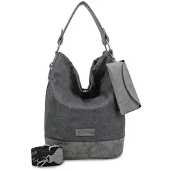 Fritzi aus Preußen Schultertasche Izzy07 Olga aus veganen und recycelten Materialien Handtaschen   Schwarz Damen 