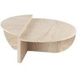 HANAH Home Asymmetrischer Couchtisch Design 90x60cm Orion - Beige