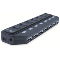 MediaRange USB-Hub 7-fach schwarz