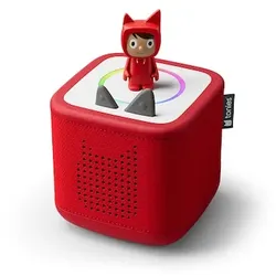 Tonies Toniebox 2 kabelloser Lautsprecher für Kinder rot inkl. Kreativ Tonie