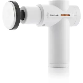 InnovaGoods Elektrisches Massagegerät mit Wärme/Kälte, 6 Geschwindigkeiten, LCD, 6 Köpfe, Wiederaufladbar, Weiß/Schwarz