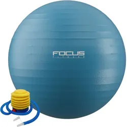 Gymnastikball - 55 cm - inkl. Fußpumpe BLAU 55 CM