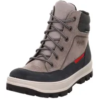 Superfit Mädchen und Jungen Winterstiefel TEDD, Kinder Stiefeletten, Weite: W V, Bootee, Booties, halbstiefel, Kurzstiefel, GRAU/ROT (000), 34 EU - 34 EU Weit