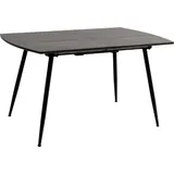 Trisens Esstisch Sabina ausziehbar 140-180 x 80 cm 6-10 Personen Küchentisch mit Metallgestell für Küche, Esszimmer Holz Optik, Farbe:Dunkelgrau