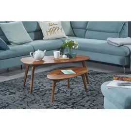 Wohnling Couchtisch (2er Set) Sheesham 100 cm x 50 cm x 42 cm