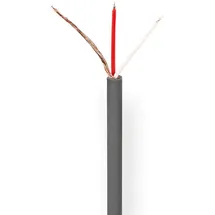 Nedis Mikrofonkabel | 2 x 0.12 mm2 Kupfer 100.0 m rund PVC Dunkelgrau Rolle 100.0 m Dunkelgrau