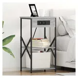 vidaXL Nachtschrank Graues Sonoma 41 x 31 x 76 cm Grau