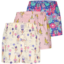 Lousy Livin Boxershorts Blossom mehrfarbig XL 3er Pack