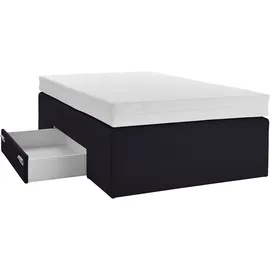 Westfalia Schlafkomfort Boxspringbett 120 x 200 cm Schwarz