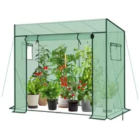 Sekey Tomatengewächshaus XL Tomaten Gewächshaus Foliengewächshaus Stabil Winterfest 200*170/150*80 cm Grün