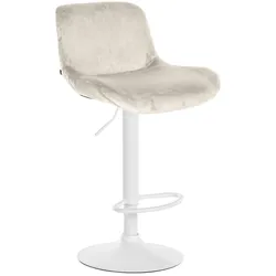 CLP Barhocker Solon Weiß creme/Samt