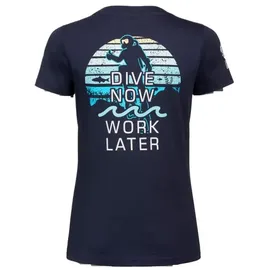 SSI - Dive Now Work Later - T-Shirt Rundhals - Frauen - Größe: S