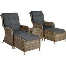 Tectake Benissa Set 5-tlg. Beige