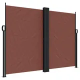 furnicato Seitenmarkise 180 x 1200 cm Braun Aluminium