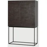 Ethnicraft Grooves Indoor Schrank Teakholz Off Black 102x45x162 cm - Off Black