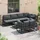 vidaXL Garten-Lounge-Set 8-tlg. schwarz Aluminium
