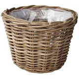 beck ag Rattan Übertopf Ø 29 x 20 cm Grau