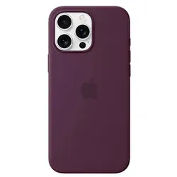 Apple Silikon Case Handy-Cover für Apple iPhone 16 Pro Max pflaume