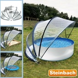 Steinbach Cabrio Dome Ø 440 x 220 cm schwarz - Gartendach & Pooldach für Aufstellpools