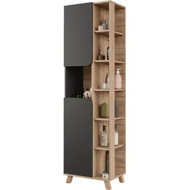 Vicco Hochschrank Karen 50 x 175 x 35 cm Braun