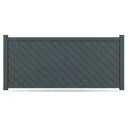 Zaun, Aluminium, Anthrazit, Modell Köln, flexible Befestigungssysteme, Zaunelement individuell konfigurierbar