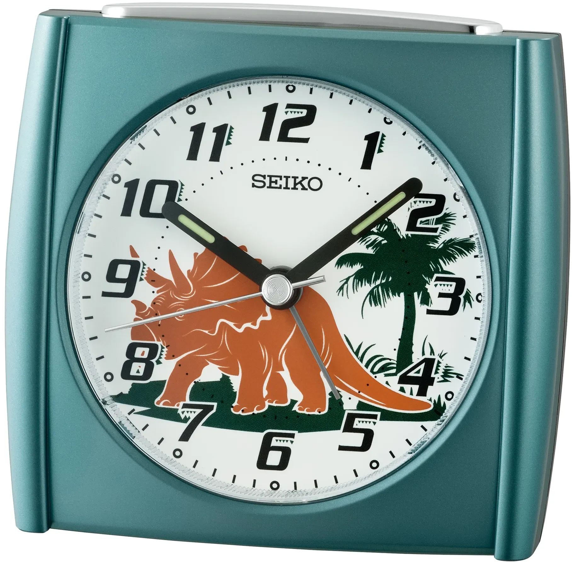 Quarzwecker SEIKO, grün, Wecker, Wecker, Beleuchtung, Geschenkidee, Kinderzimmer, durchlaufende Sekunde