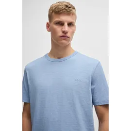 Boss T-Shirt "Tegood", Jungen, Gr. S, blau (open blau470), Single Jersey, Obermaterial: 100% Baumwolle, regular fit normal, Rundhals, eingesetzt eingefasste Kante, Shirts T-Shirt, Rundhalsausschnitt, Regular Fit, Logoschriftzug