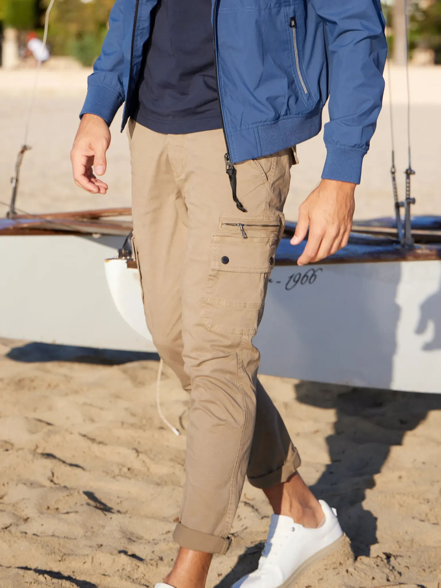 Cargo Pants in schmaler, gerader Passform - Brown - W36_L34