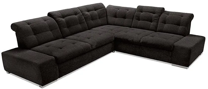 Ecksofa SIT & MORE "Pale L-Form", schwarz, B:280cm H:84cm T:251cm, Primabelle , unsere bewährte Microfaser aus 100% Polyester;Luxus-Kunstleder im Korpus und Softstruktur aus 90% Polyester und 10% Polyamid in Sitz und Rücken;Struktur (90% Polyester, 10% Polyamid);Softlux-Kunstleder im Korpus, Sitz und Rücken in Strukturstoff (90% Polyester, 10% Polyamid), Sofas, Ecksofa, inklusive Kopfteilverstellung, wahlweise mit Bettfunktion