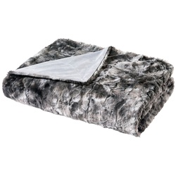 WOHNWOHL® Flauschige Kuscheldecke in Nerzfelloptik • Felloptik Wohndecke • Kunstfell Decke als Sofaüberwurf •Pelzimitatdecke • Sofadecke, Tagesdecke oder Wohnzimmerdecke • Kunstfelldecke für Bett und Sofa
