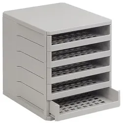 Ablagebox Ninka Ordner, Breite 275 mm, Höhe 320 mm, Kunststoff weißgrau