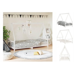 vidaXL Kinderbett Kinderbett Weiß 80×200 cm Massivholz Kiefer weiß