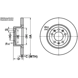 ATE Bremsscheibe hinten rechts links voll 290,0mm für PEUGEOT 9683993280 24.0112-0216.1