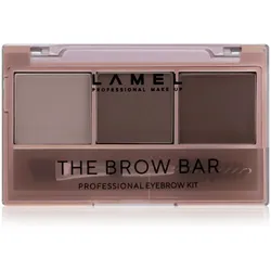 LAMEL BASIC The Brow Bar Palette zum schminken der Augenbrauen mit Bürste #402 4,5 g