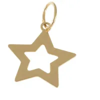 Bella Carina Sternanhänger Anhänger Stern 585 Gold 14 Karat Breite 1,2 cm, 585 Gold 14 Karat