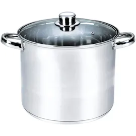 Michelino Edelstahl Kochtopf mit Glasdeckel 32 cm