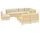 vidaXL Garten-Lounge-Set 9-tlg. creme Kiefer