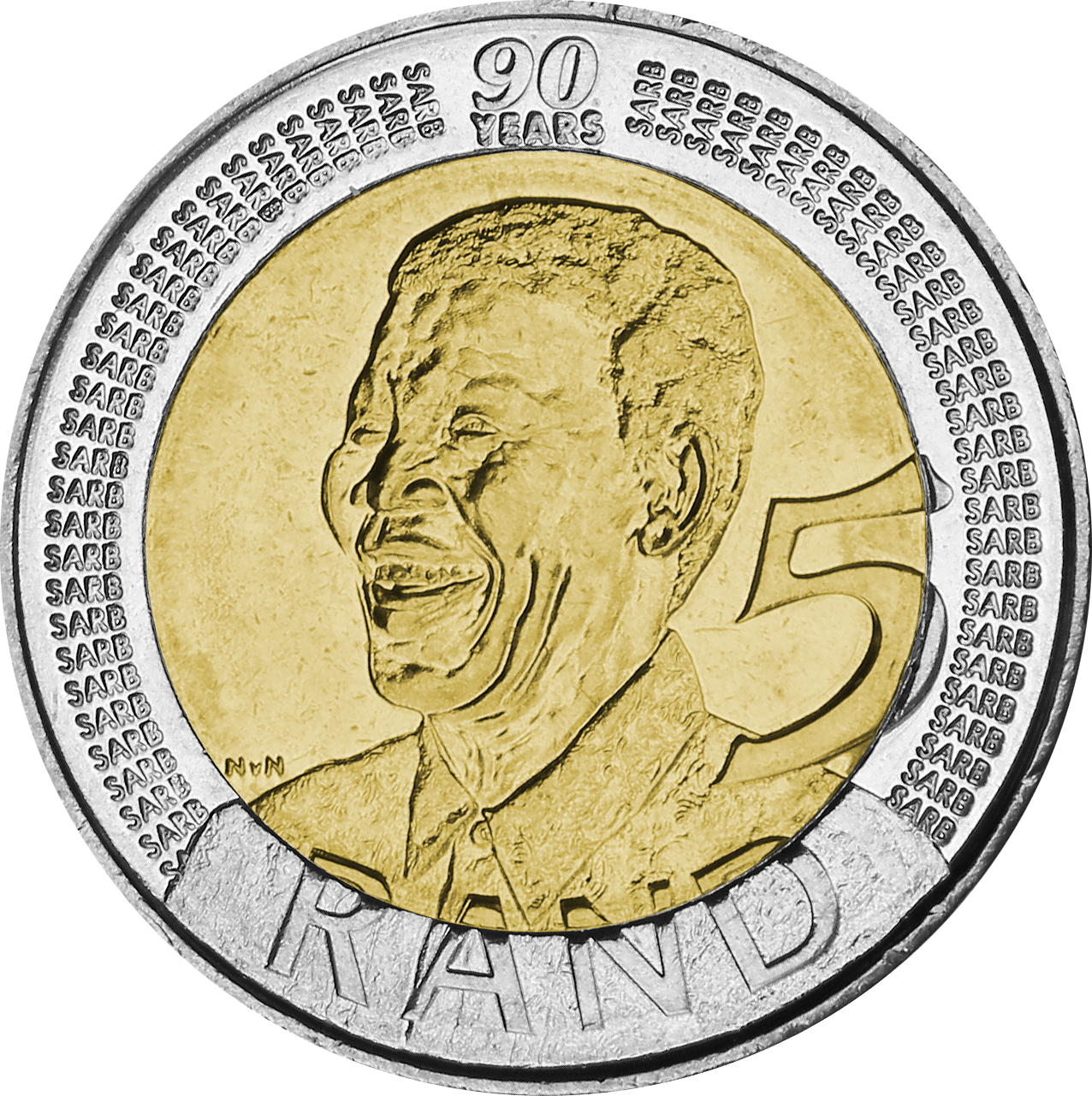 Exklusiv zur Erinnerung an eine große Persönlichkeit: Gedenkmünze Nelson Mandela mit offiziellem Kursmünzensatz!"