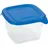 Curver 00560-139-01 Quadratische Frischhaltedose Fresh und Go, 1,2 l transparent/blau