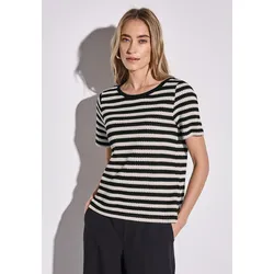 T-Shirt, mit Streifen Muster, Gr. 44, Black, , 44914068-44
