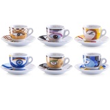 Zeller 26510 Espressotassen Set 12-teilig Magic Eyes,