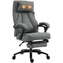 Vinsetto Bürostuhl mit Massagefunktion Polyester grau
