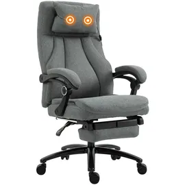 Vinsetto Bürostuhl mit Massagefunktion Polyester grau