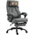 Vinsetto Bürostuhl mit Massagefunktion Polyester grau